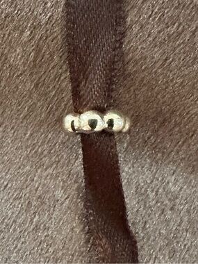 Pandora❤️Retired 14kt Solid Gold Bubble Spacer Charm w/Pandora Velvet Gift Pouch